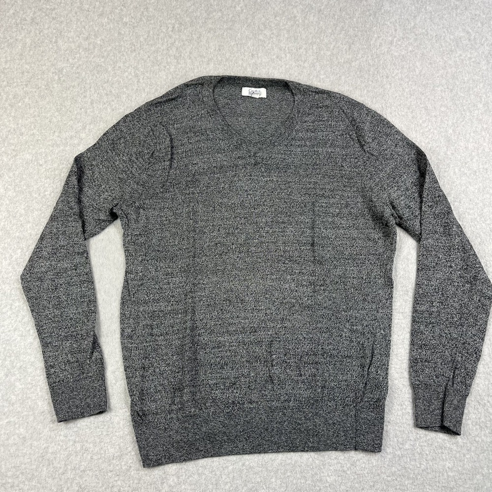 Croft & Barrow V-neck Pullover Sweater Mens Medium Heather Gray Modal Blend